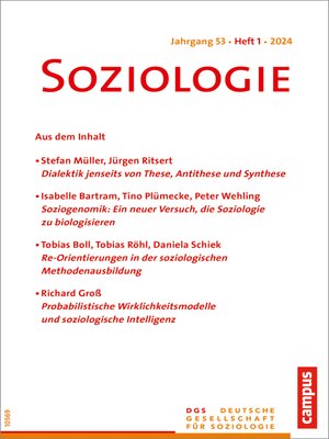 cover image of Soziologie 01/2024